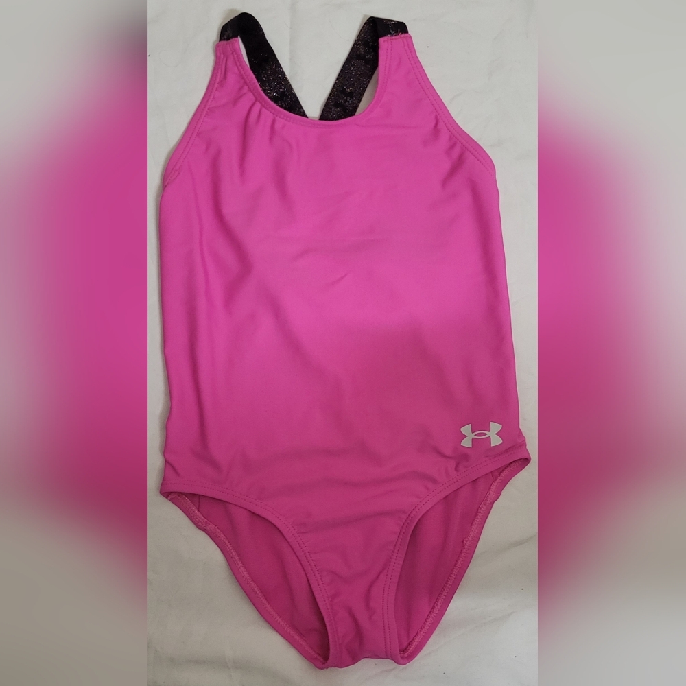 Under Armour Vibrant Pink Swimsuit with Black Straps